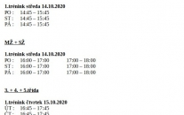 Plán tréninků od 12.10.2020